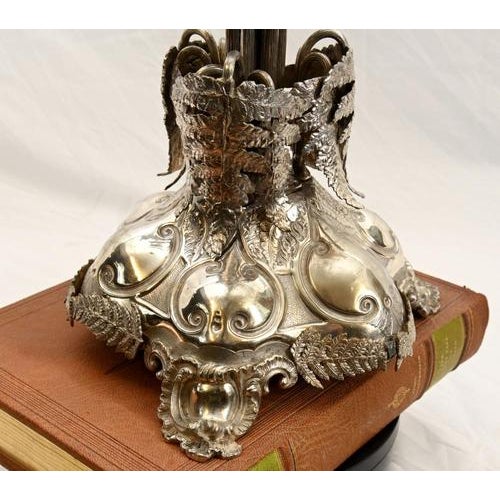 Silver Plate Palm Tree Candelabra, Sheffield For Sale - Image 11 of 18