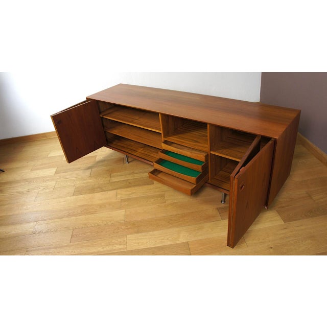 Brown Vintage Danish Enfilade Teak by Erik Brouer for Brouers Furniture Factory, 1960 For Sale - Image 8 of 10