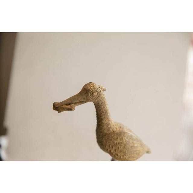 Vintage African Bird With Fish Sculpture For Sale - Image 4 of 8