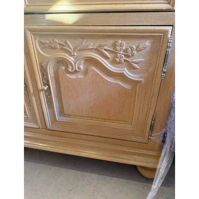 Century Furniture Vintage Century Furniture Carved Solid Wood Armoire, 1980s For Sale - Image 4 of 6