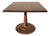 1960s Solid Walnut Swiveling Pedestal Side Table For Sale