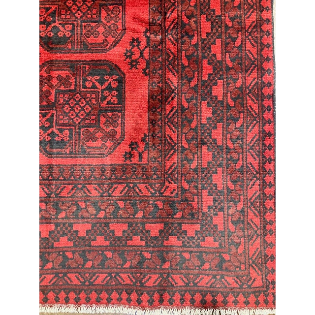 Tribal Vintage Hand-Knotted Afghan Khal Mohammadi Rug 6'6" X 9'6" For Sale - Image 3 of 5