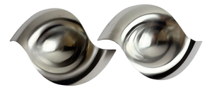 Please Pass Me Bowls in Stainless Steel by Allan Scharff for Georg Jensen, Denmark, 1993, Set of 2