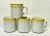 Rondure Stone 200 Yellow Coffee Cup Mug Double Yellow Band Ring Japan - Set of 4 For Sale In Washington DC - Image 6 of 6