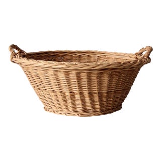 Vintage Wicker Basket For Sale