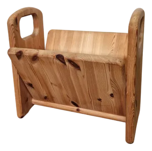 Pine Magazine Rack, Denmark, 1970s