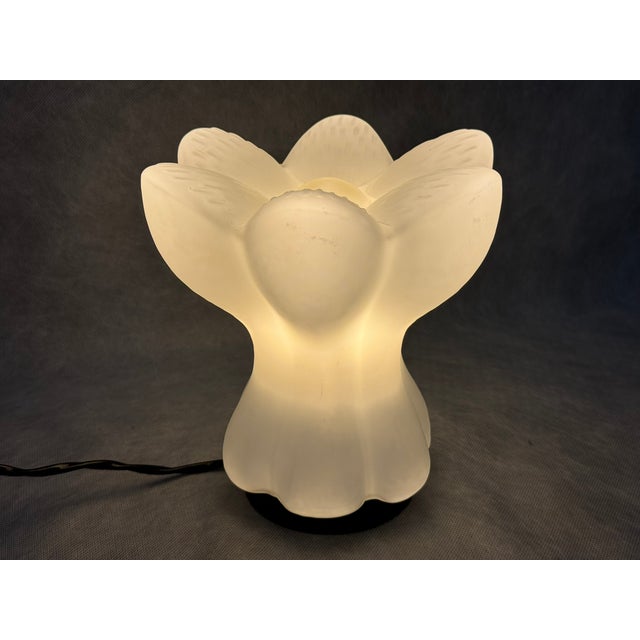 Flower-Shaped Table Lamp from Glashütte Limburg, Germany, 1970s For Sale - Image 6 of 12