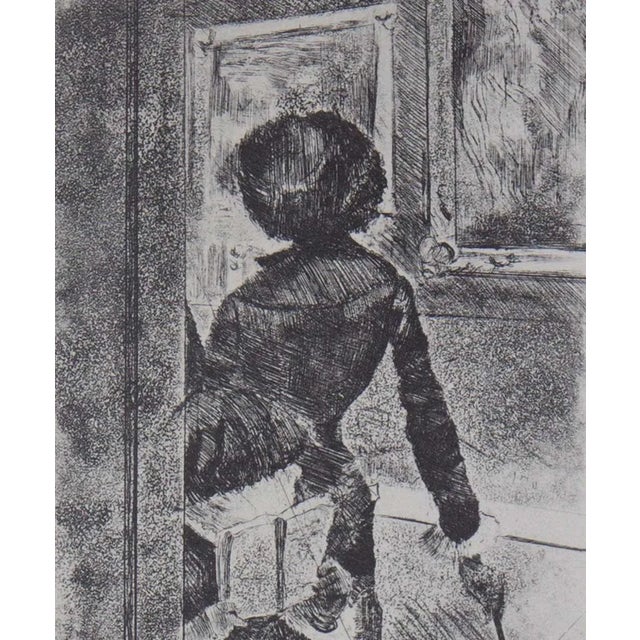 Impressionist Edgar Degas Limited Edition Lithograph ~ "Au Louvre...Mary Cassatt" For Sale - Image 3 of 4