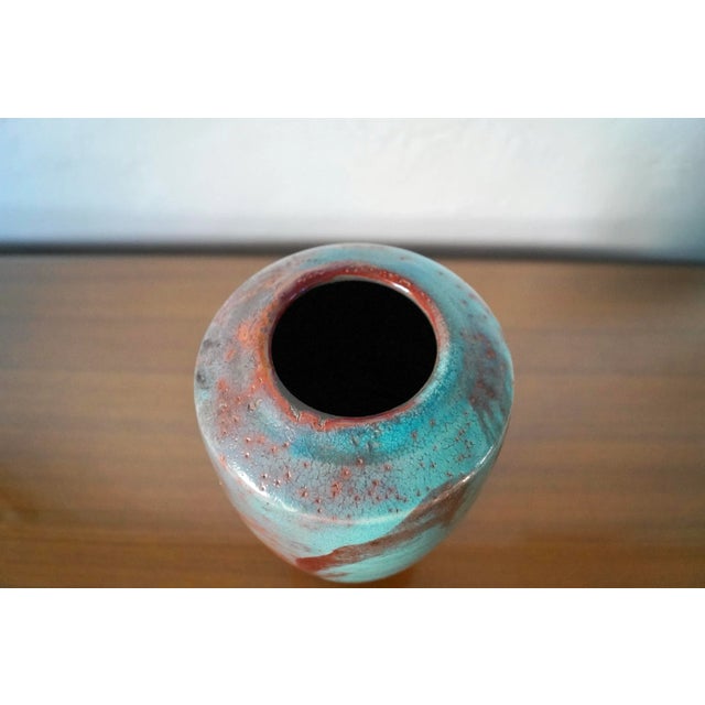 Sculpture Materials 1960’s Mid-Century Modern Mark Hines Raku Pottery Signed Vase For Sale - Image 7 of 12