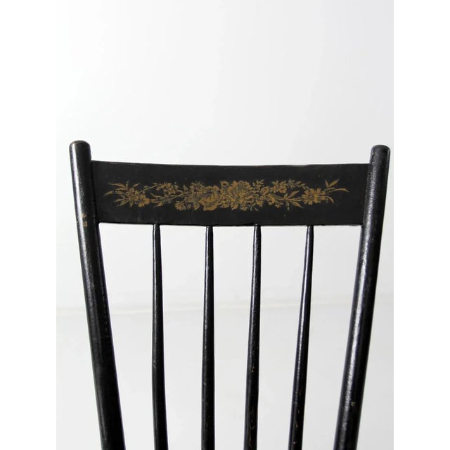 Antique Plank Seat Chairs - Set of 4 For Sale - Image 6 of 10