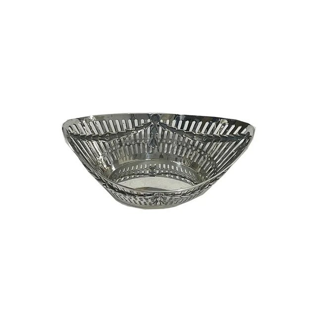 Small Dutch Silver Bonbon Basket by Gerardus Schoorl, 1914 For Sale - Image 3 of 5