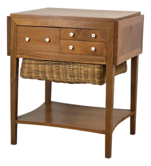 Mid 20th Century Danish Handmade Teak Sewing Table