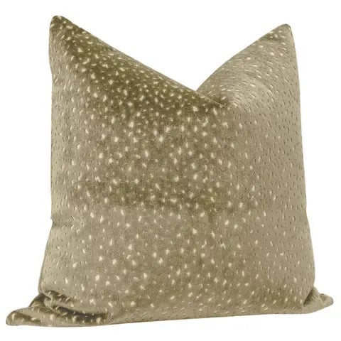 Contemporary 20" Taupe Antelope Cut Velvet Pillows - a Pair For Sale - Image 3 of 5