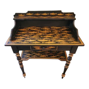 Decoupage Fish Antique Washstand From England.