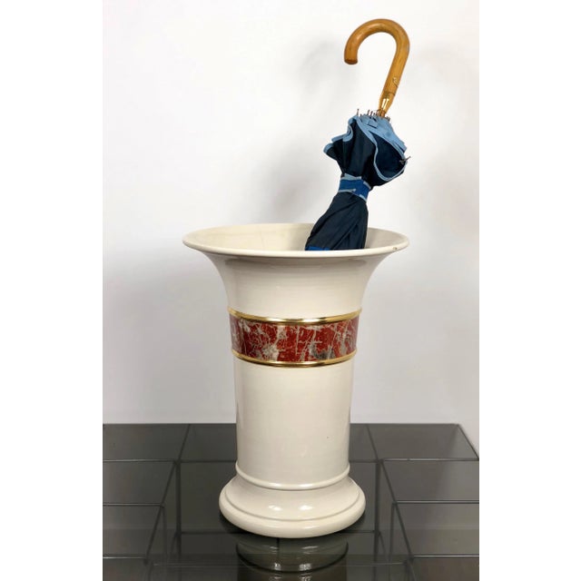 1970s Ceramic Vase Umbrella Stand by Tommaso Barbi for B Ceramiche, Italy, 1970s For Sale - Image 5 of 14