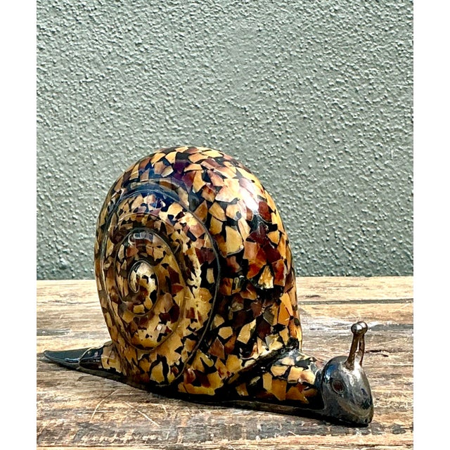 Late 20th Century Vintage Coconut Shell Snail For Sale - Image 5 of 12