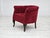 Set of Vintage Danish Lounge Chairs in Red Cotton and Wool Fabric, 1950s For Sale - Image 17 of 18
