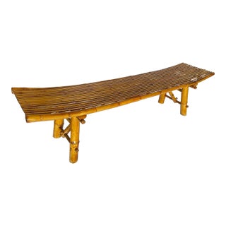 Organic Large Bamboo Bench 73" L, Italy For Sale
