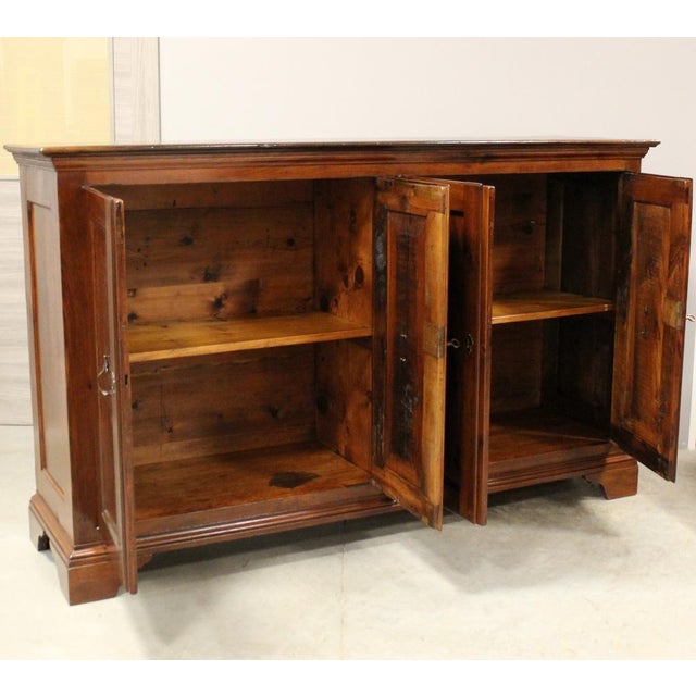 Wood Antique Italian Walnut Sideboard, 1700s For Sale - Image 7 of 14