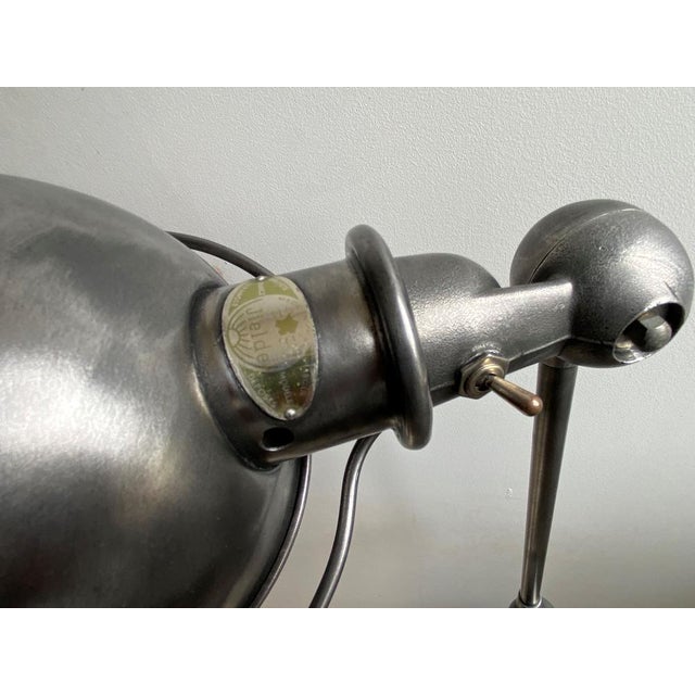 Industrial Graphite Floor Lamp by Jean-Louis Domecq for Jieldé, 1950s For Sale - Image 6 of 13