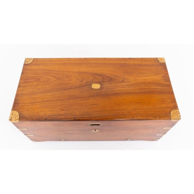 Antique Campaign Military Trunk in Camphor Wood, 1860 For Sale - Image 6 of 7
