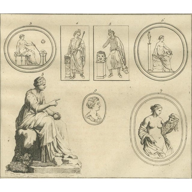 Montfaucon, Large Classical Relief with Female Figures, 1721, Engraving For Sale - Image 6 of 11