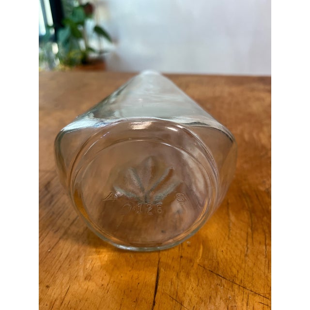 Antique Hand Blown Glass Decanter With Agave Leaf and Beautiful Globe Top For Sale In New York - Image 6 of 14