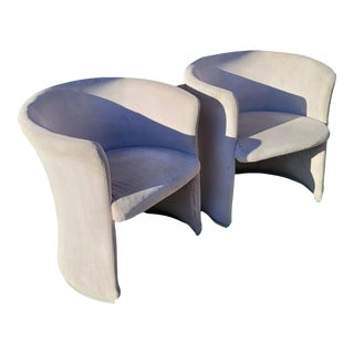 Vintage Petite Contemporary Shells, Inc. Barrel Chairs -- a Pair For Sale