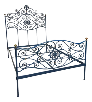 Antique Wrought Iron Bed, 1890s