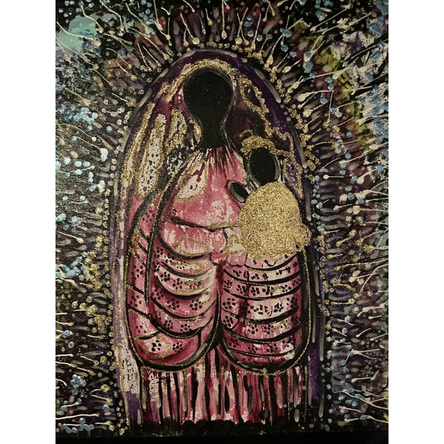 Amethyst "For My Daughter" Original Bioluminescent 18’c18’ Painting by Vicky Naranjo For Sale - Image 8 of 12