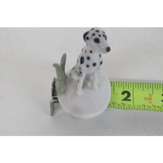 Early 20th Century Metzler and Ortloff Dalmatian No 5601 Porcelain Dog Miniature Figurine 4523b For Sale - Image 10 of 16