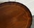 Flamed Hardwood Oval Pie Crust Side End Lamp Table For Sale - Image 10 of 11