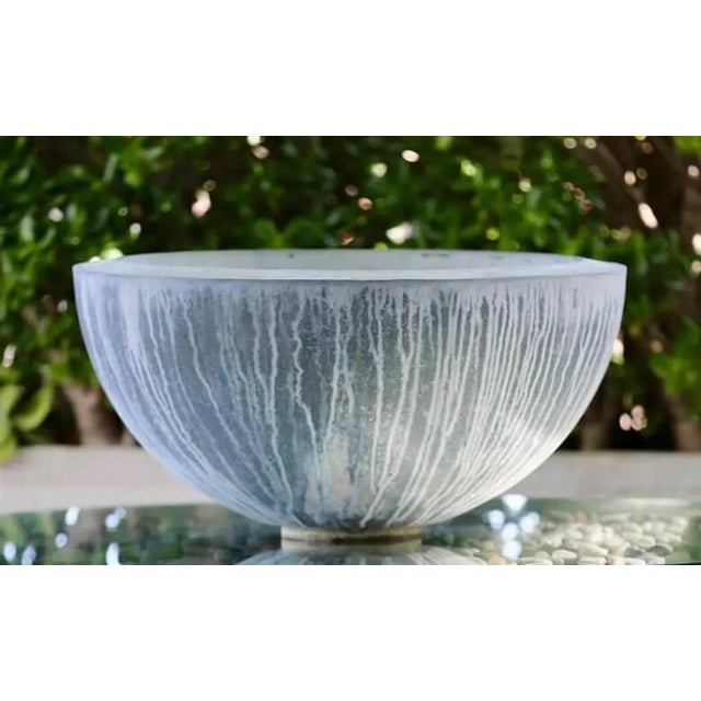 Contemporary Large Vintage Zinc Bowl For Sale - Image 3 of 3