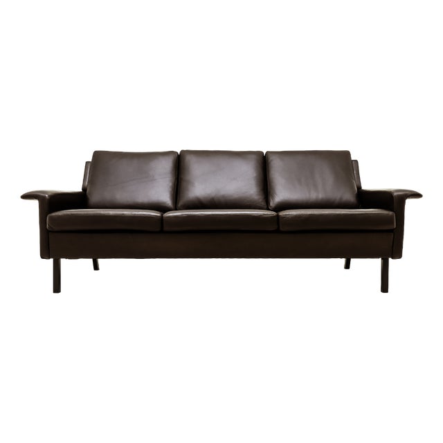 Mid-Century Danish Model 3330 Leather Sofa by Arne Vodder for Fritz Hansen, 1960s For Sale
