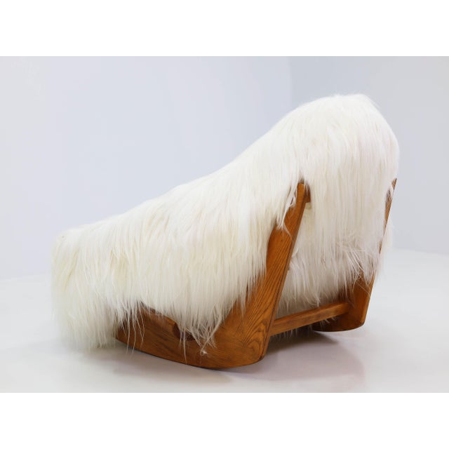 Large Tibetan Goat Fur Yeti Rocking Chair by Mario Scheichenbauer for Elam, Italy, 1968 For Sale - Image 6 of 12