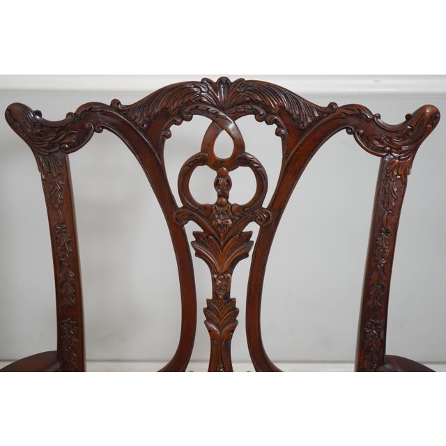 2000 - 2009 Set of 10 Maitland Smith Mahogany Dining Room Chairs For Sale - Image 5 of 18