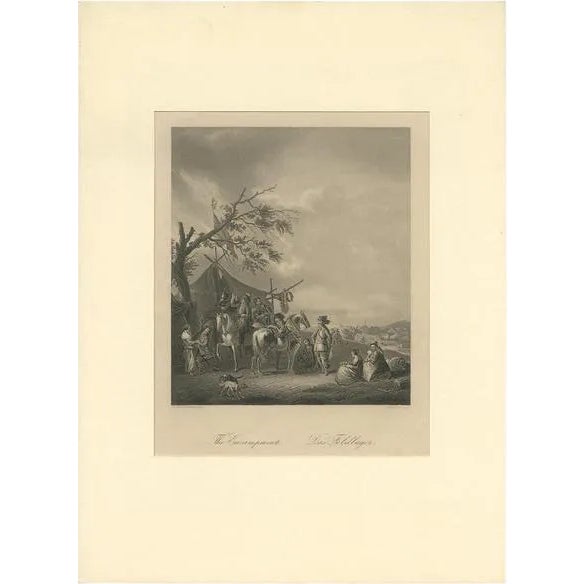 Heawood, Field Camp, 1860, Paper For Sale