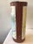1960s Quadrifoglio hand painted ceramic and leather vase / umbrella stand. Some leather missing.