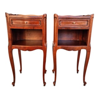 Pair of Vintage French Louis XV Style Side Cabinets or Nightstands For Sale