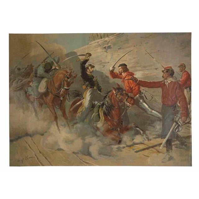 Garibaldinian Soldiers is an original Modern Artwork realized in the late 19th Century after Quinto Cenni. Lithograph on...