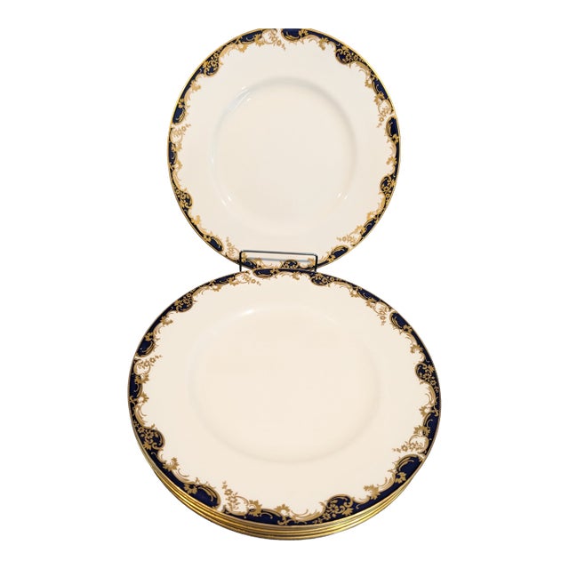 Mid 20th Century Minton Versailles Bone China Dinner Plates – Set of 6 For Sale