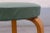 Vintage Minimalist Model 60 Stool with Green Leatherette by Alvar Aalto for Artek For Sale - Image 10 of 11