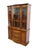 Traditional Landstrom Furniture Solid Mahogany Traditional Duncan Phyfe Style 44" Bow Front China Cabinet For Sale - Image 3 of 13