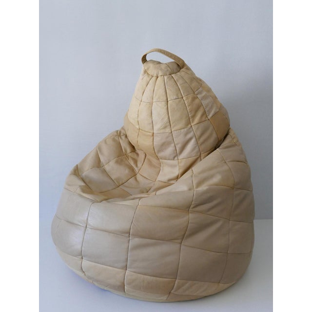 Patchwork Leather Beanbag or Ottoman from de Sede, Switzerland, 1970s For Sale - Image 18 of 18