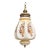 Vintage French Country Floral Glass Swag Plug in Lamp Pendant Light Reading Nook For Sale