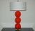 2000 - 2009 Joe Cariati Glass Ball Lamps Orange Red For Sale - Image 5 of 9