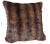 Brown Vintage Geometric Muskrat Real Fur Pillow For Sale - Image 8 of 13