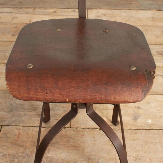 Antique French Model 204 G Draughtsmans Desk Chair by Bienaise, 1940s For Sale - Image 6 of 12