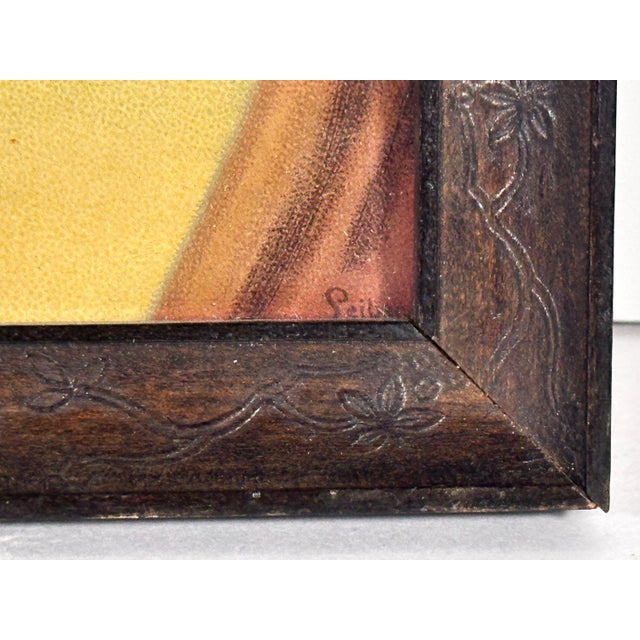 Early 20th Century Antique Framed Chromolithograph Ecce Homo Crown of Thorns after Fridolin Leiber For Sale - Image 5 of 10