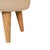 Bouclé Upholstered Stool With Curved Wood Legs For Sale In Philadelphia - Image 6 of 7
